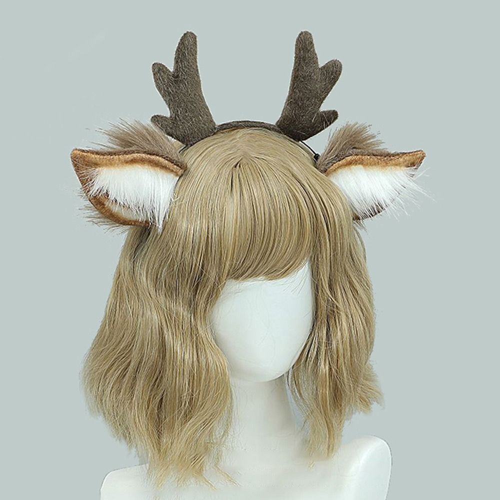 Reindeer Antlers Headband - ที่คาดผมหูกวางเรนเดียร์แบบยูนิเซ็กซ์ สำหรับงานปาร์ตี้ งานเทศกาล ของตกแต่งศีรษะ ที่คาดผมน่ารักสำหรับคริสต์มาส คอสเพลย์ปาร์ตี้