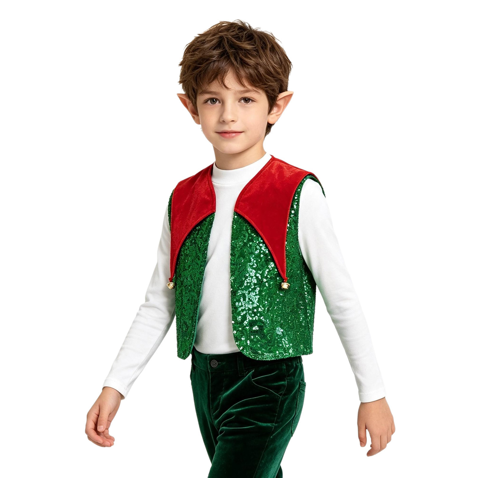 เสื้อกั๊กเอลฟ์คริสต์มาสสำหรับเ - Elf Costume Christmas บทวิจารณ์และราคา
