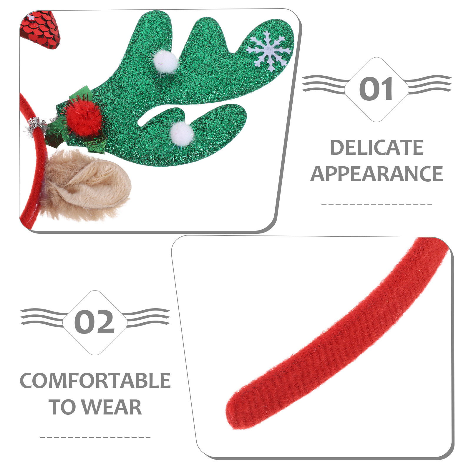 ที่คาดผมรูปกวางเรนเดียร์น่ารัก - Reindeer Antlers Headband บทวิจารณ์และราคา