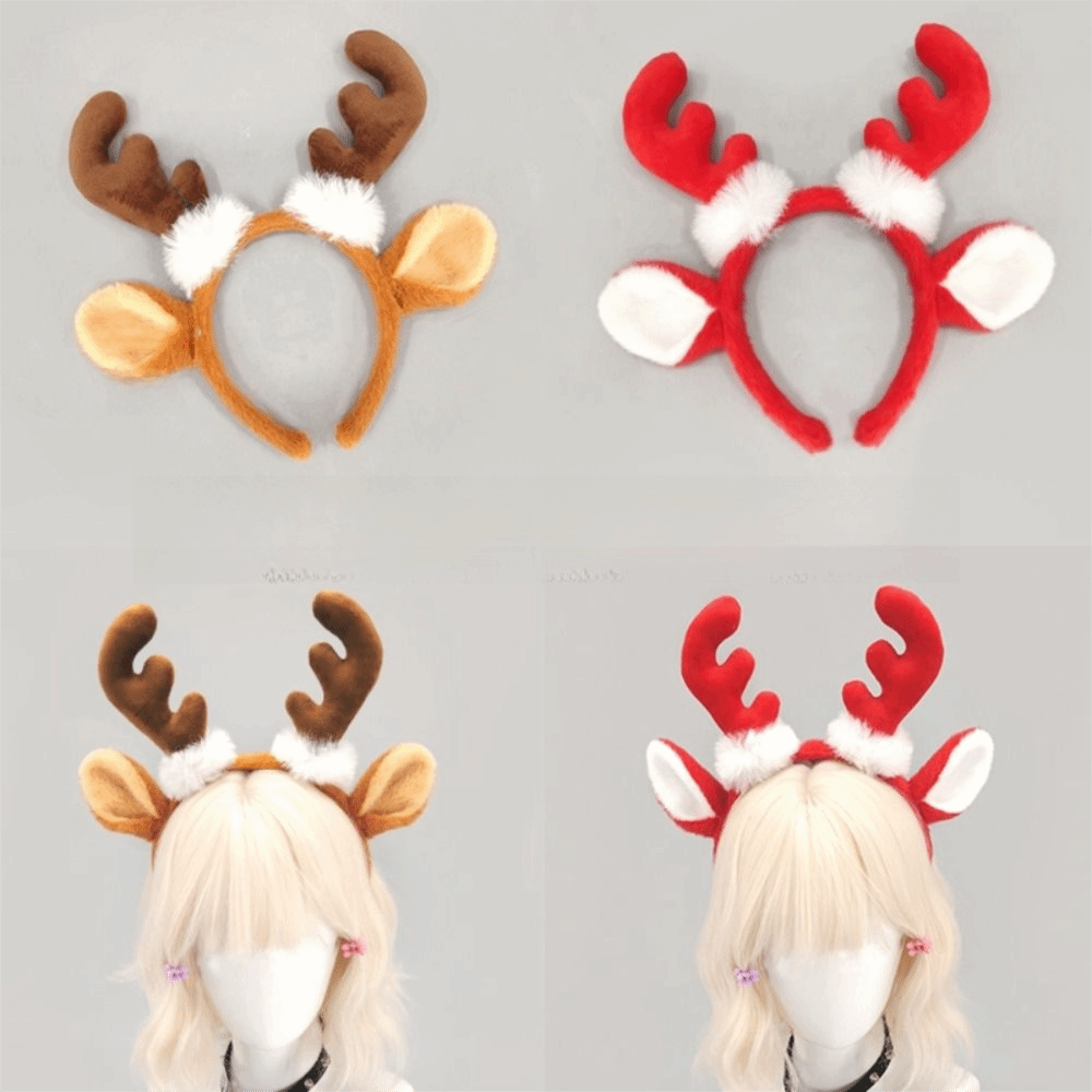 ที่คาดผมลายเขากวางสมจริง น่ารั - Reindeer Antlers Headband บทวิจารณ์และราคา