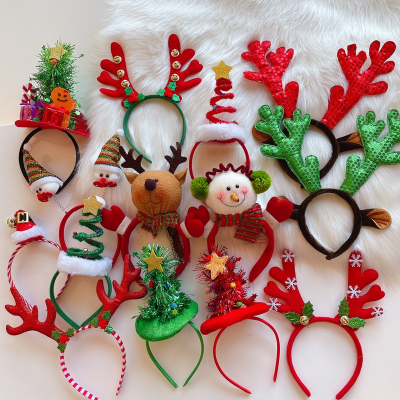 1-15 ชิ้นที่คาดผมคริสต์มาส หิม - Reindeer Antlers Headband บทวิจารณ์และราคา