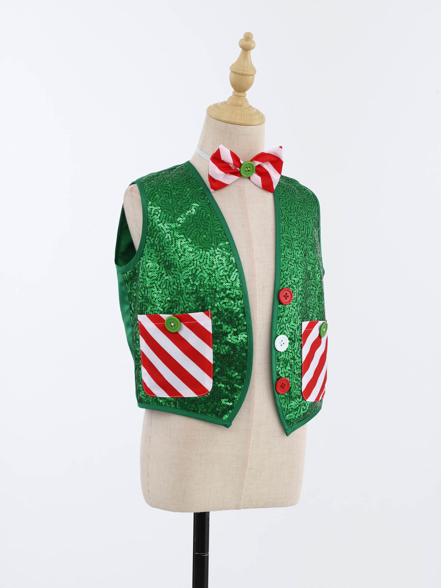 เสื้อกั๊กซานต้าเอลฟ์ปักเลื่อมส - Elf Costume Christmas บทวิจารณ์และราคา