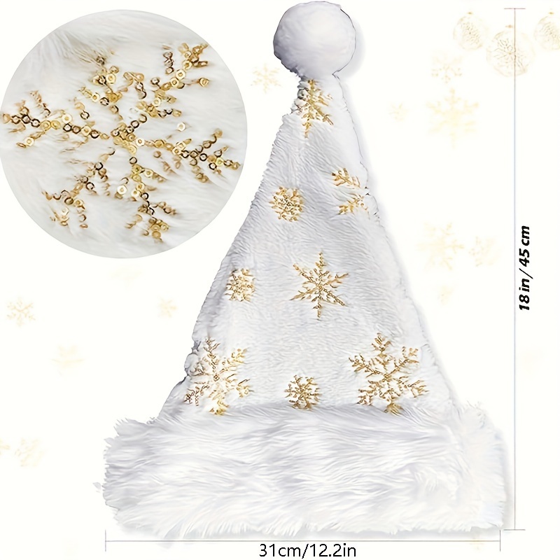 หมวกซานต้าขนปุยสีขาวลายเกล็ดหิ - Santa Hat Plush บทวิจารณ์และราคา
