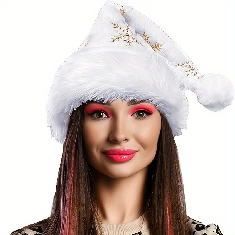 หมวกซานต้าขนปุยสีขาวลายเกล็ดหิ - Santa Hat Plush บทวิจารณ์และราคา