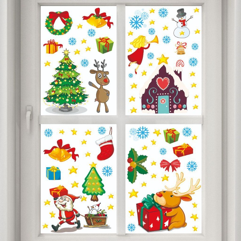 สติ๊กเกอร์ติดกระจกคริสต์มาสลาย - Snowflake Window Decal บทวิจารณ์และราคา