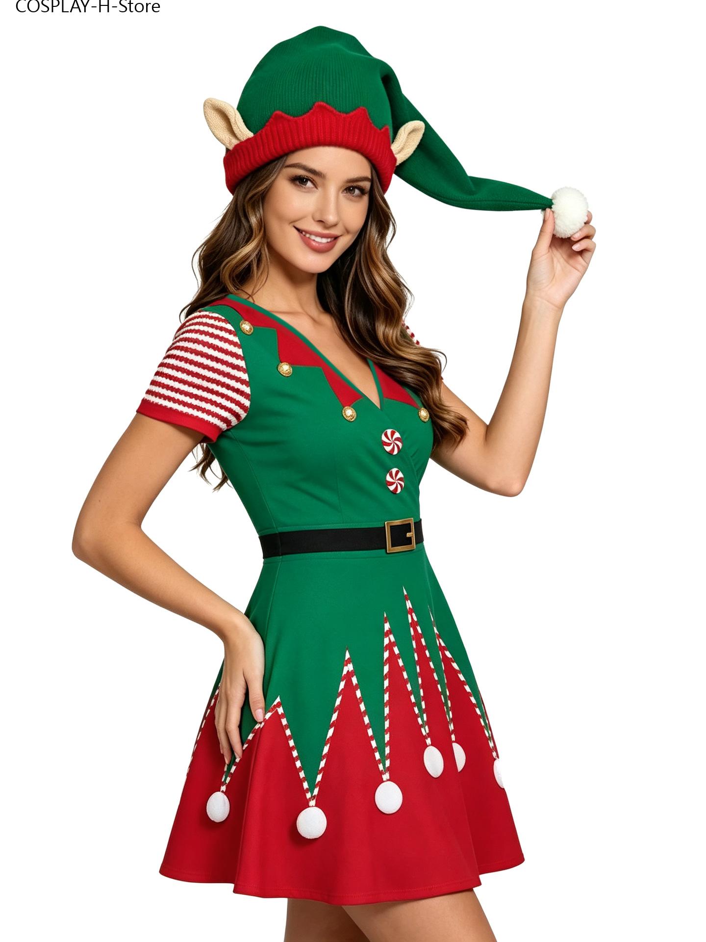 ชุดเดรสเอลฟ์คริสต์มาสสำหรับผู้ - Elf Costume Christmas บทวิจารณ์และราคา